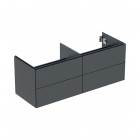 Geberit One szafka podumywalkowa 133,2 cm 4 szuflady wisząca czarny mat 505.266.00.8