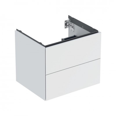 Geberit One szafka podumywalkowa 59,2 cm 2 szuflady wisząca biały mat 505.261.00.2