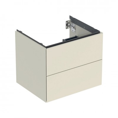 Geberit One szafka podumywalkowa 59,2 cm 2 szuflady wisząca piaskowy szary 505.261.00.4
