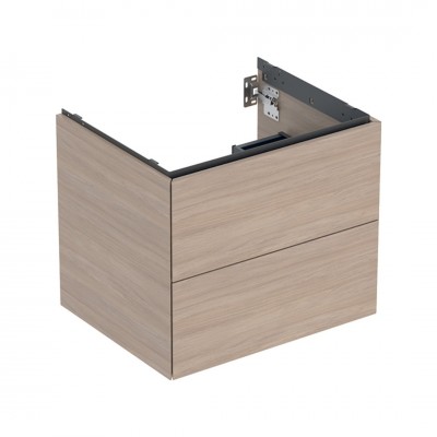 Geberit One szafka podumywalkowa 59,2 cm 2 szuflady wisząca dąb 505.261.00.5