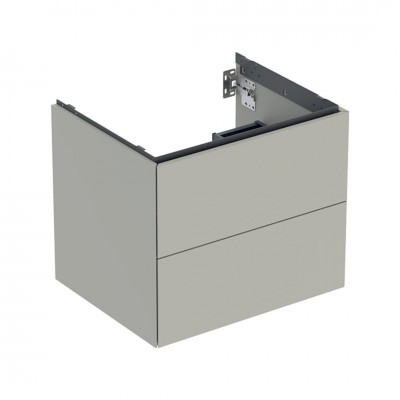 Geberit One szafka podumywalkowa 59,2 cm 2 szuflady wisząca szary beżowy mat 505.261.00.7