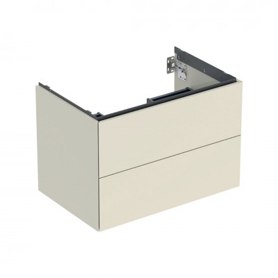Geberit One szafka podumywalkowa 74 cm 2 szuflady wisząca piaskowy szary połysk 505.262.00.4