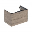 Geberit One szafka podumywalkowa 74 cm 2 szuflady wisząca orzech hickory 505.262.00.6