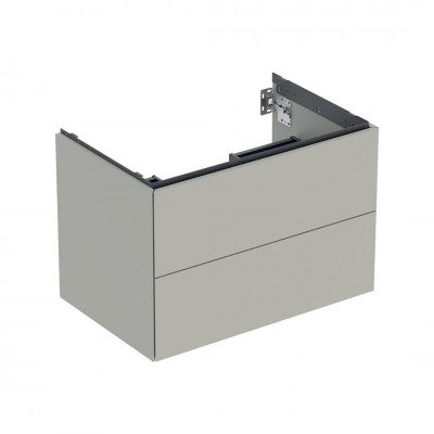 Geberit One szafka podumywalkowa 74 cm 2 szuflady wisząca szary beżowy mat 505.262.00.7