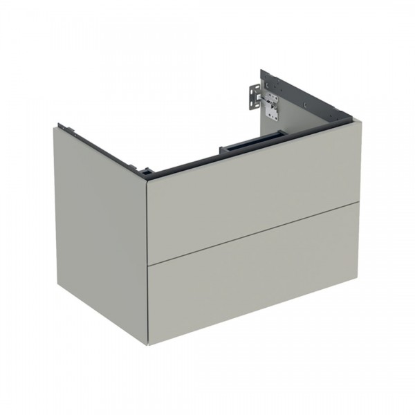Geberit One szafka podumywalkowa 74 cm 2 szuflady wisząca szary beżowy mat 505.262.00.7