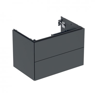 Geberit One szafka podumywalkowa 74 cm 2 szuflady wisząca czarny mat 505.262.00.8