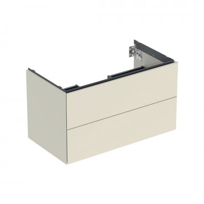 Geberit One szafka podumywalkowa 88,8 cm 2 szuflady wisząca piaskowy szary połysk 505.263.00.4