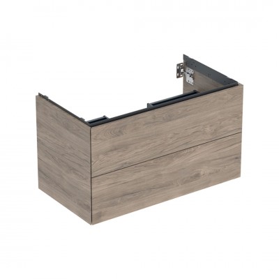 Geberit One szafka podumywalkowa 88,8 cm 2 szuflady wisząca orzech hickory 505.263.00.6