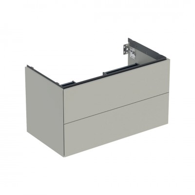 Geberit One szafka podumywalkowa 88,8 cm 2 szuflady wisząca szary beżowy mat 505.263.00.7