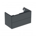 Geberit One szafka podumywalkowa 88,8 cm 2 szuflady wisząca czarny mat 505.263.00.8