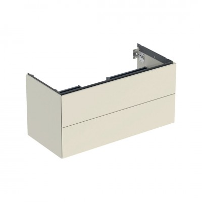 Geberit One szafka podumywalkowa 103,6 cm 2 szuflady wisząca piaskowy szary połysk 505.264.00.4