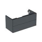 Geberit One szafka podumywalkowa 103,6 cm 2 szuflady wisząca czarny mat 505.264.00.8
