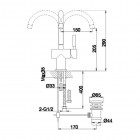 Kohlman Roxin bateria umywalkowa stojąca wysoka QB150R