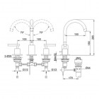 Kohlman Roxin bateria umywalkowa stojąca 3-otworowa