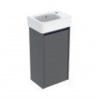 Geberit Selnova Square umywalka z szafką 36 cm wisząca lava mat 504.130.JK.1