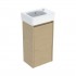 Geberit Selnova Square umywalka z szafką 36 cm wisząca dąb 504.130.PS.1