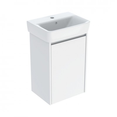 Geberit Selnova Square umywalka z szafką 45 cm wisząca biały połysk 504.131.01.1