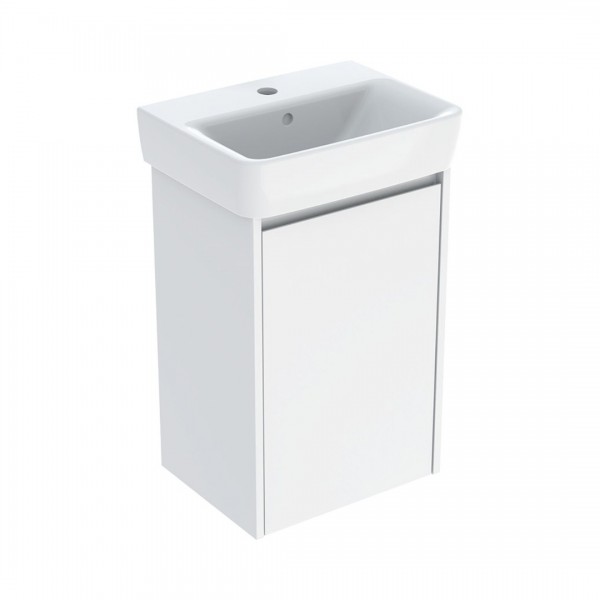 Geberit Selnova Square umywalka z szafką 45 cm wisząca biały połysk 504.131.01.1