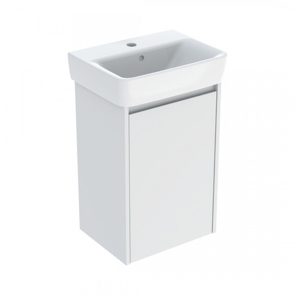 Geberit Selnova Square umywalka z szafką 45 cm wisząca biały mat 504.131.00.1