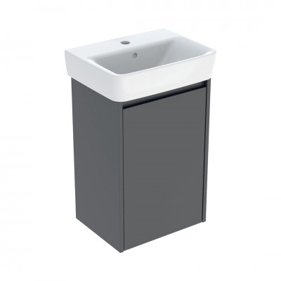 Geberit Selnova Square umywalka z szafką 45 cm wisząca lava mat 504.131.JK.1