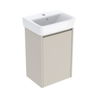 Geberit Selnova Square umywalka z szafką 45 cm wisząca szary piaskowy mat 504.131.DB.1