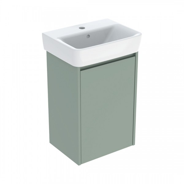 Geberit Selnova Square umywalka z szafką 45 cm wisząca szałwiowy mat 504.131.IK.1