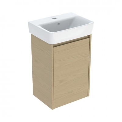 Geberit Selnova Square umywalka z szafką 45 cm wisząca dąb 504.131.PS.1