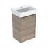 Geberit Selnova Square umywalka z szafką 45 cm wisząca orzech hickory 504.131.JR.1