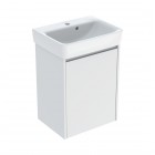 Geberit Selnova Square umywalka z szafką 50 cm wisząca biały mat 504.132.00.1