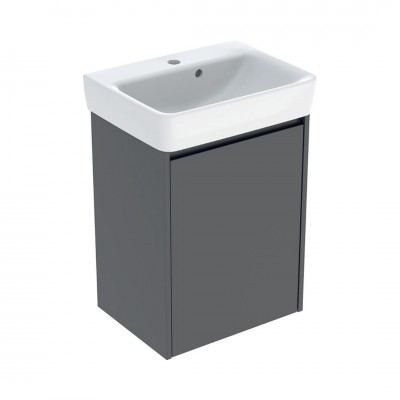 Geberit Selnova Square umywalka z szafką 50 cm wisząca lava mat 504.132.JK.1