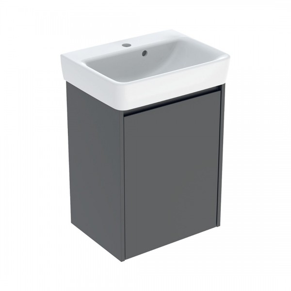 Geberit Selnova Square umywalka z szafką 50 cm wisząca lava mat 504.132.JK.1