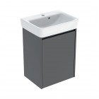 Geberit Selnova Square umywalka z szafką 50 cm wisząca lava mat 504.132.JK.1