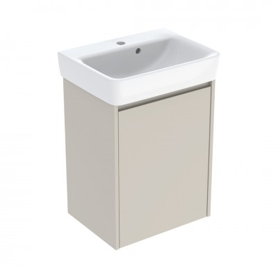 Geberit Selnova Square umywalka z szafką 50 cm wisząca szary piaskowy mat 504.132.DB.1