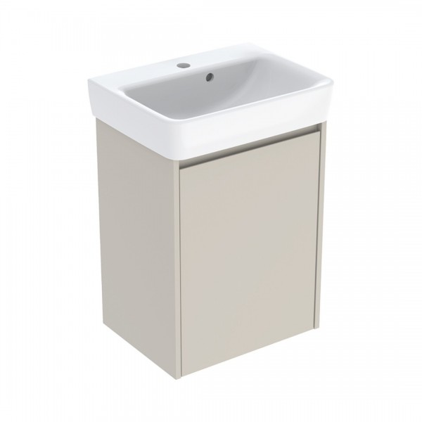 Geberit Selnova Square umywalka z szafką 50 cm wisząca szary piaskowy mat 504.132.DB.1