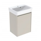 Geberit Selnova Square umywalka z szafką 50 cm wisząca szary piaskowy mat 504.132.DB.1