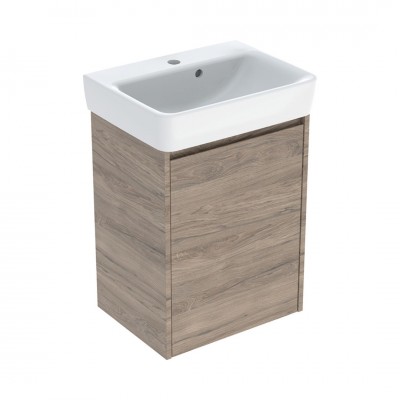 Geberit Selnova Square umywalka z szafką 50 cm wisząca orzech hickory 504.132.JR.1