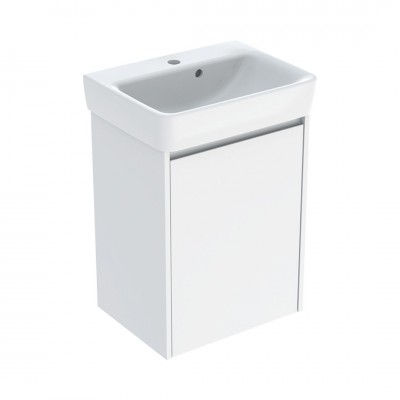 Geberit Selnova Square umywalka z szafką 50 cm wisząca biały połysk 504.132.01.1