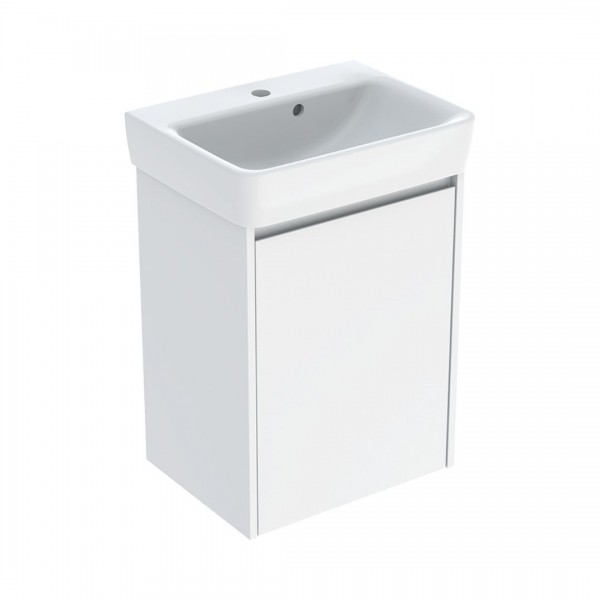 Geberit Selnova Square umywalka z szafką 50 cm wisząca biały połysk 504.132.01.1