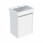 Geberit Selnova Square umywalka z szafką 50 cm wisząca biały połysk 504.132.01.1