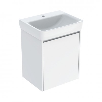 Geberit Selnova Square umywalka z szafką 55 cm wisząca biały połysk 504.133.01.1