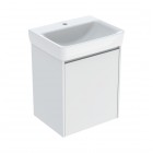 Geberit Selnova Square umywalka z szafką 55 cm wisząca biały mat 504.133.00.1