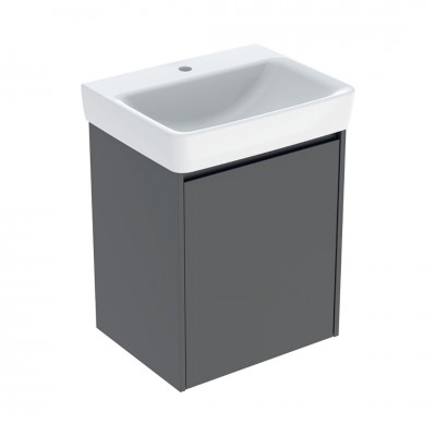 Geberit Selnova Square umywalka z szafką 55 cm wisząca lava mat 504.133.JK.1