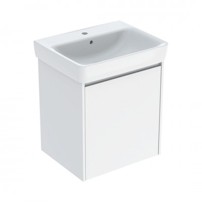 Geberit Selnova Square umywalka z szafką 60 cm wisząca biały połysk 504.134.01.1
