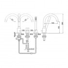 Kohlman Roxin bateria wannowa stojąca 3-otworowa