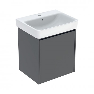 Geberit Selnova Square umywalka z szafką 60 cm wisząca lava mat 504.134.JK.1