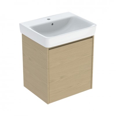 Geberit Selnova Square umywalka z szafką 60 cm wisząca dąb 504.134.PS.1