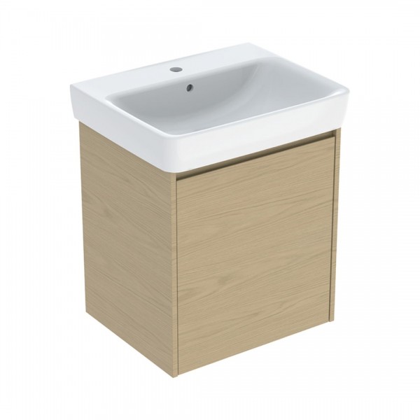 Geberit Selnova Square umywalka z szafką 60 cm wisząca dąb 504.134.PS.1