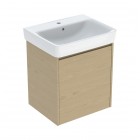 Geberit Selnova Square umywalka z szafką 60 cm wisząca dąb 504.134.PS.1