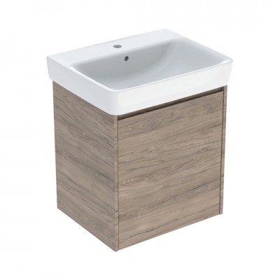 Geberit Selnova Square umywalka z szafką 60 cm wisząca orzech hickory 504.134.JR.1