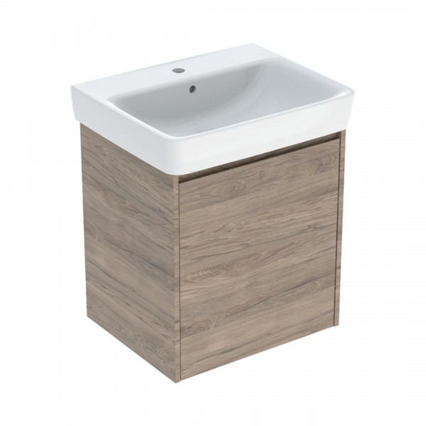 Geberit Selnova Square umywalka z szafką 60 cm wisząca orzech hickory 504.134.JR.1